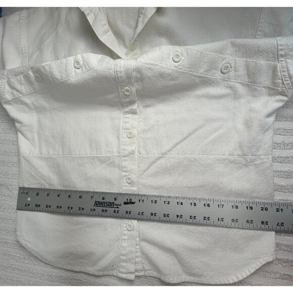Vintage LA Seat Covers Women's Cotton Button Front Basic Jacket Size P/S White - Picture 6 of 7